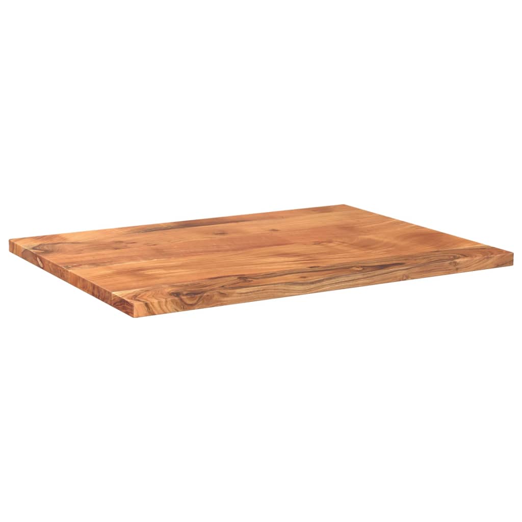 Tischplatte 80x50x2,5 cm Rechteckig Massivholz Akazie
