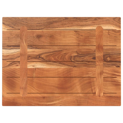 Tischplatte 80x50x2,5 cm Rechteckig Massivholz Akazie - Pazzar.ch