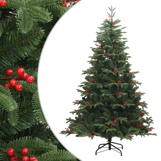 Künstlicher Weihnachtsbaum Klappbar mit Zapfen & Beeren 180 cm - Pazzar.ch