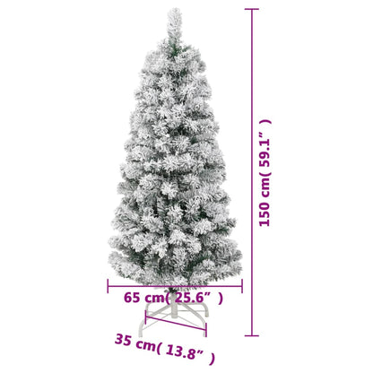 Künstlicher Weihnachtsbaum Klappbar Beschneit 150 cm - Pazzar.ch