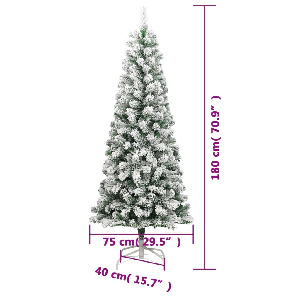 Künstlicher Weihnachtsbaum Klappbar Beschneit 180 cm - Pazzar.ch