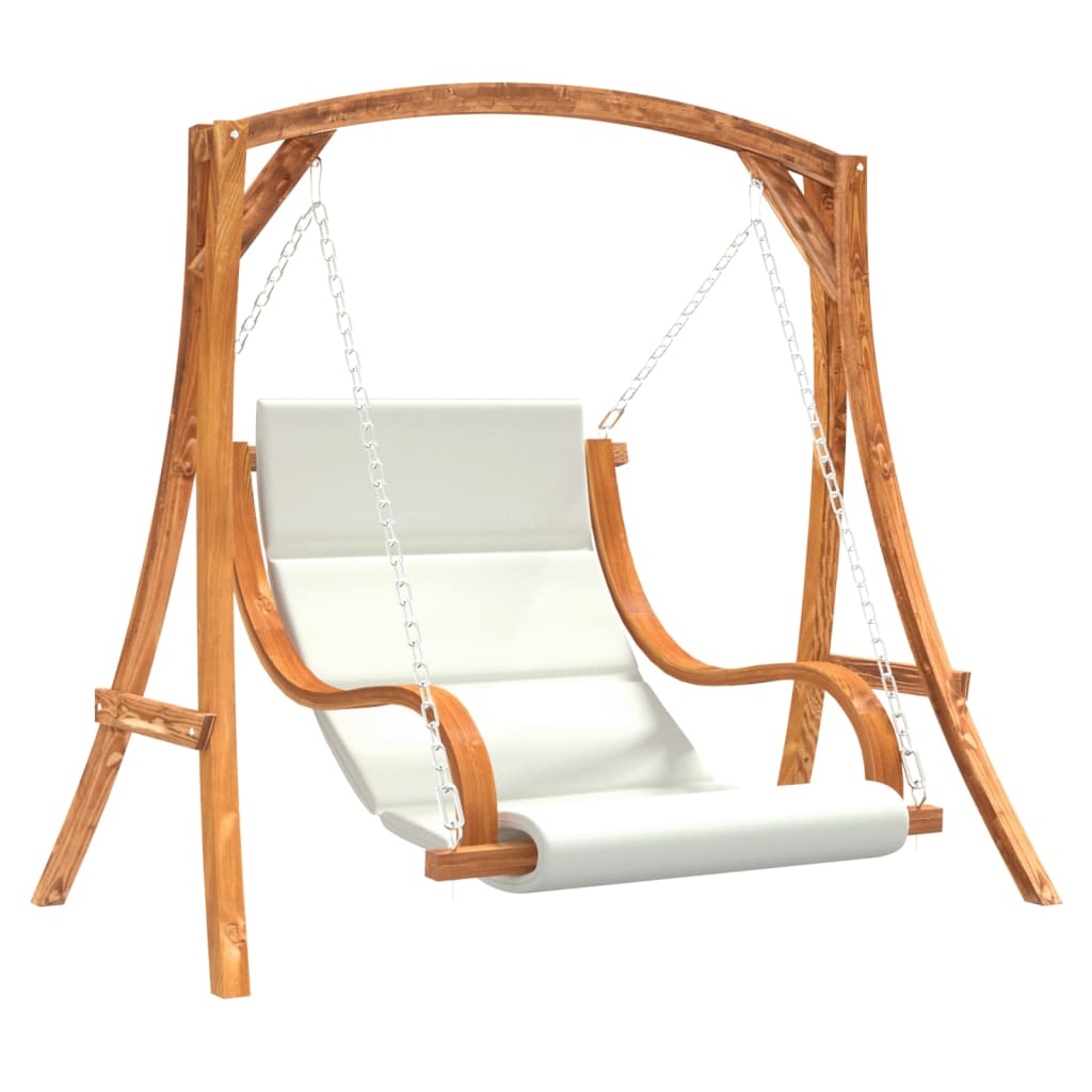 Hollywoodschaukel mit Auflage Massivholz Fichte mit Teak-Finish - Pazzar.ch