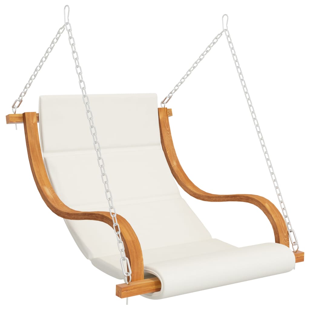 Hollywoodschaukel mit Auflage Massivholz Fichte mit Teak-Finish - Pazzar.ch