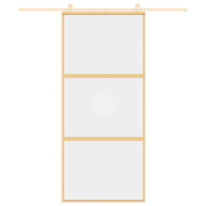 Schiebetür Golden 90x205 cm ESG-Klarglas und Aluminium
