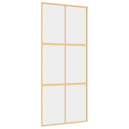 Schiebetür Golden 90x205 cm ESG-Klarglas und Aluminium