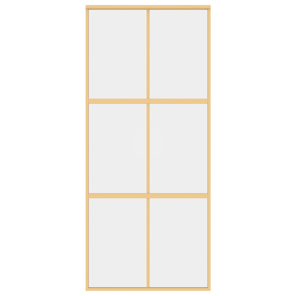 Schiebetür Golden 90x205 cm ESG-Klarglas und Aluminium