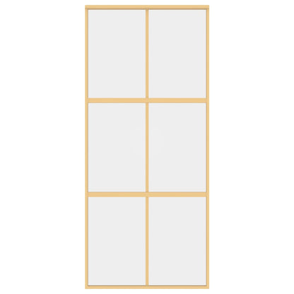 Schiebetür Golden 90x205 cm ESG-Klarglas und Aluminium