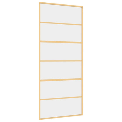 Schiebetür Golden 90x205 cm ESG-Klarglas und Aluminium