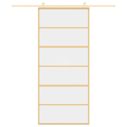 Schiebetür Golden 90x205 cm ESG-Klarglas und Aluminium