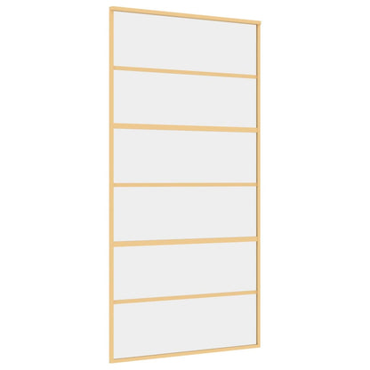 Schiebetür Golden 102,5x205 cm ESG-Klarglas und Aluminium