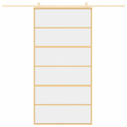 Schiebetür Golden 102,5x205 cm ESG-Klarglas und Aluminium