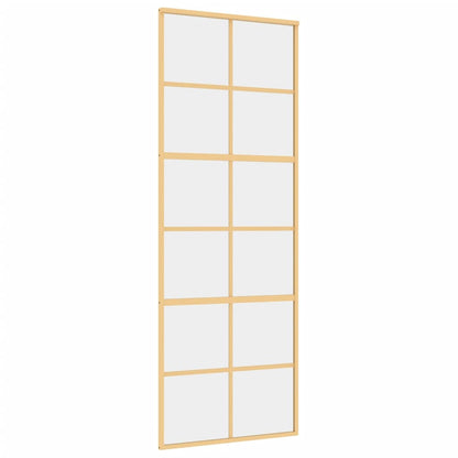 Schiebetür Golden 76x205 cm ESG-Klarglas und Aluminium