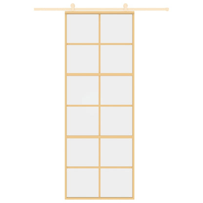 Schiebetür Golden 76x205 cm ESG-Klarglas und Aluminium