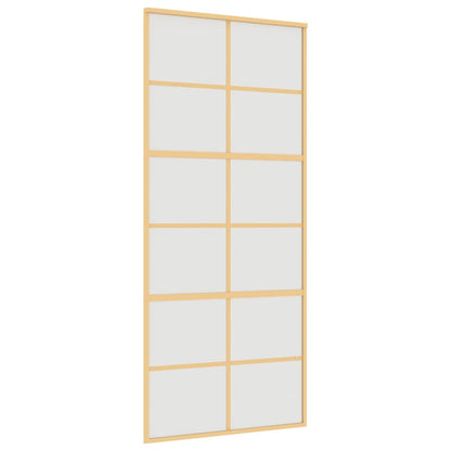 Schiebetür Golden 90x205 cm Matt ESG-Glas und Aluminium