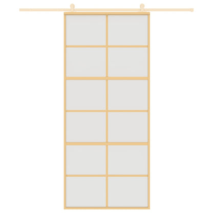Schiebetür Golden 90x205 cm Matt ESG-Glas und Aluminium