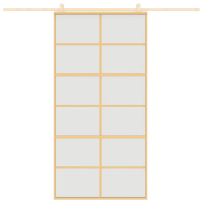 Schiebetür Golden 102,5x205 cm Matt ESG-Glas und Aluminium