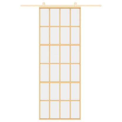 Schiebetür Golden 76x205 cm ESG-Klarglas und Aluminium