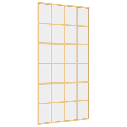Schiebetür Golden 102,5x205 cm ESG-Klarglas und Aluminium