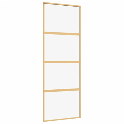 Schiebetür Golden 76x205 cm ESG-Klarglas und Aluminium