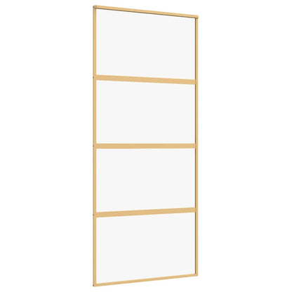 Schiebetür Golden 90x205 cm ESG-Klarglas und Aluminium
