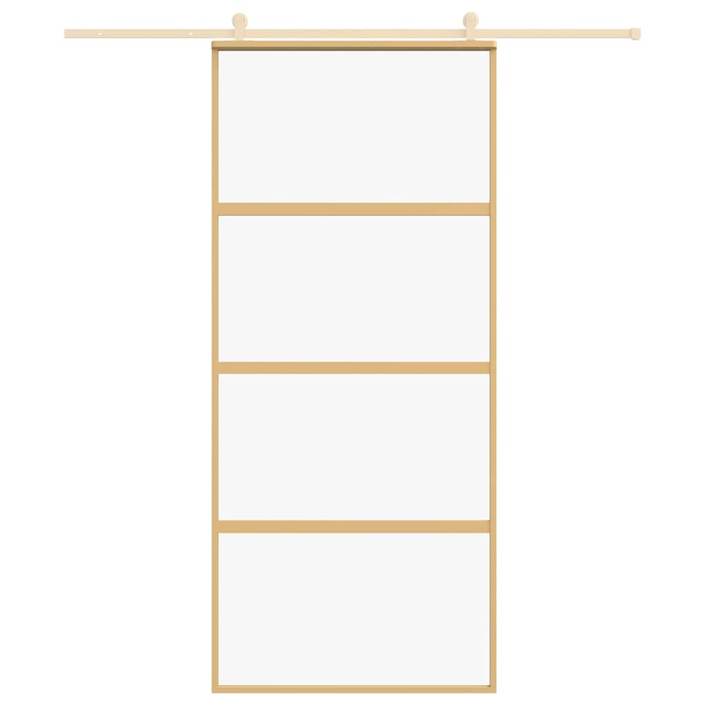 Schiebetür Golden 90x205 cm ESG-Klarglas und Aluminium