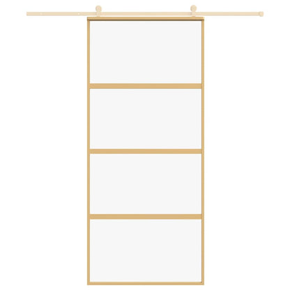 Schiebetür Golden 90x205 cm ESG-Klarglas und Aluminium