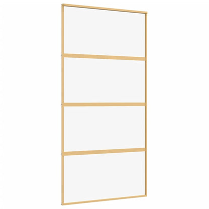 Schiebetür Golden 102,5x205 cm ESG-Klarglas und Aluminium