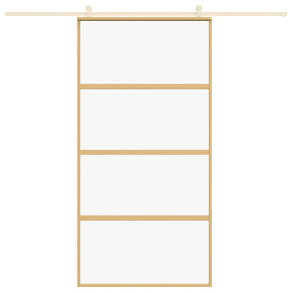 Schiebetür Golden 102,5x205 cm ESG-Klarglas und Aluminium