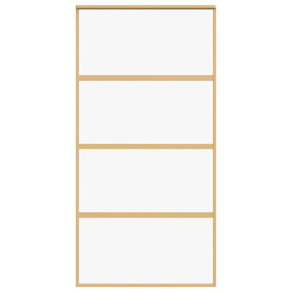 Schiebetür Golden 102,5x205 cm ESG-Klarglas und Aluminium