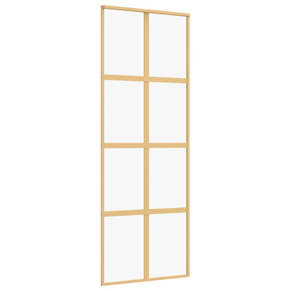 Schiebetür Golden 76x205 cm ESG-Klarglas und Aluminium