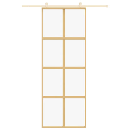 Schiebetür Golden 76x205 cm ESG-Klarglas und Aluminium