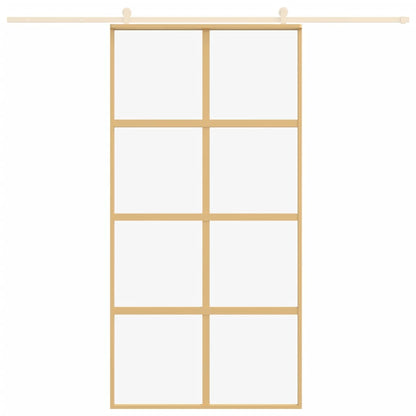 Schiebetür Golden 102,5x205 cm ESG-Klarglas und Aluminium