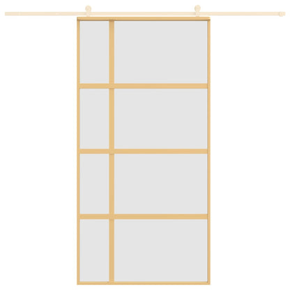 Schiebetür Golden 102,5x205 cm Matt ESG-Glas und Aluminium