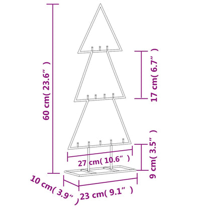 Metall-Weihnachtsbaum Deko Schwarz 60 cm - Pazzar.ch