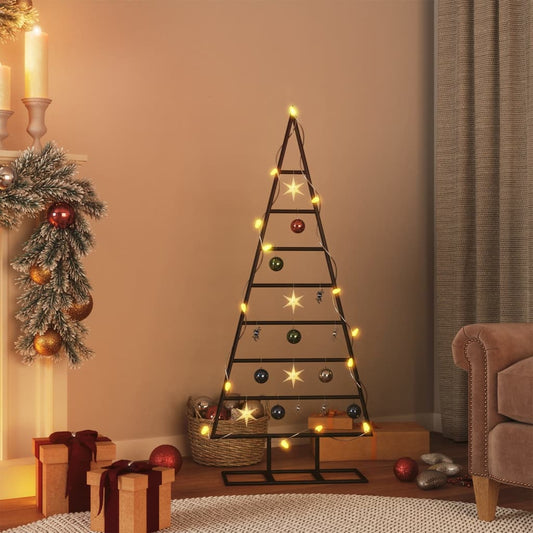 Metall-Weihnachtsbaum für Dekorationen Schwarz 125 cm - Pazzar.ch