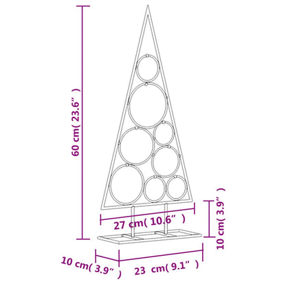 Metall-Weihnachtsbaum Deko Schwarz 60 cm - Pazzar.ch