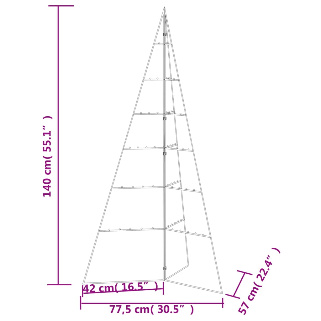 Metall-Weihnachtsbaum für Dekorationen Schwarz 140 cm - Pazzar.ch