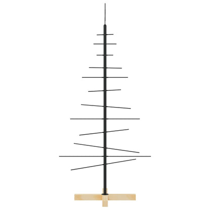 Weihnachtsbaum Metall mit Holzständer Schwarz 120 cm - Pazzar.ch