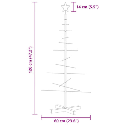 Weihnachtsbaum Metall mit Holzständer Schwarz 120 cm - Pazzar.ch