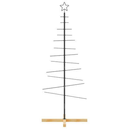 Weihnachtsbaum Metall mit Holzständer Schwarz 150 cm - Pazzar.ch