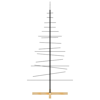 Weihnachtsbaum Metall mit Holzständer Schwarz 150 cm - Pazzar.ch