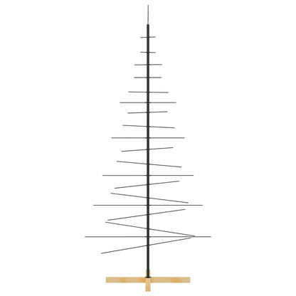 Weihnachtsbaum Metall mit Holzständer Schwarz 180 cm - Pazzar.ch