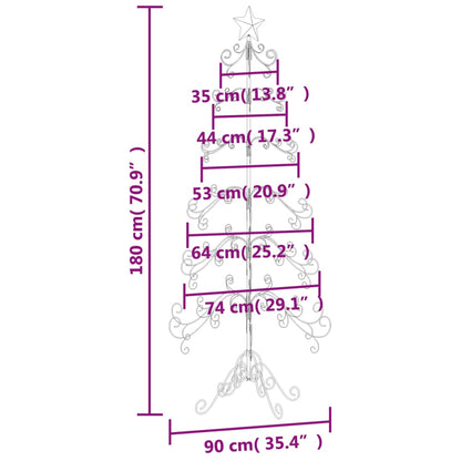 Metall-Weihnachtsbaum für Dekorationen Schwarz 180 cm - Pazzar.ch