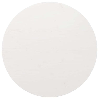 Tischplatte Rund Weiß Ø90x3 cm Massivholz Kiefer