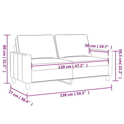 2-Sitzer-Sofa Hellgrau 120 cm Stoff - Pazzar.ch