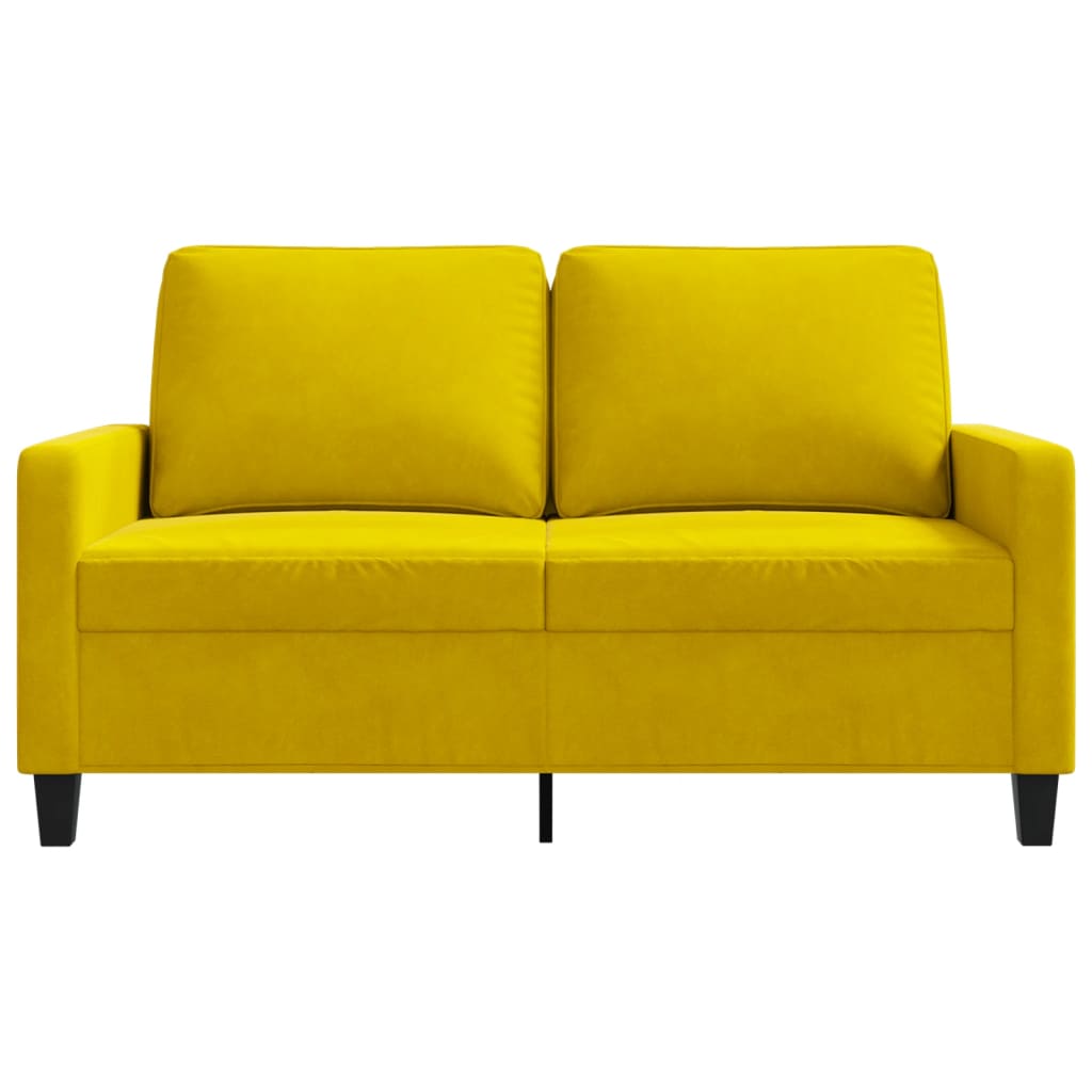 2-Sitzer-Sofa Gelb 120 cm Samt - Pazzar.ch