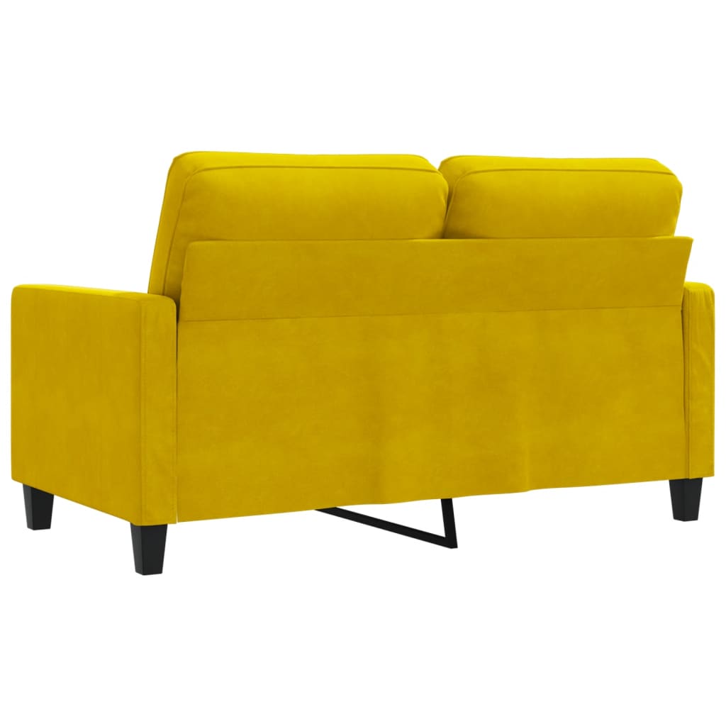 2-Sitzer-Sofa Gelb 120 cm Samt