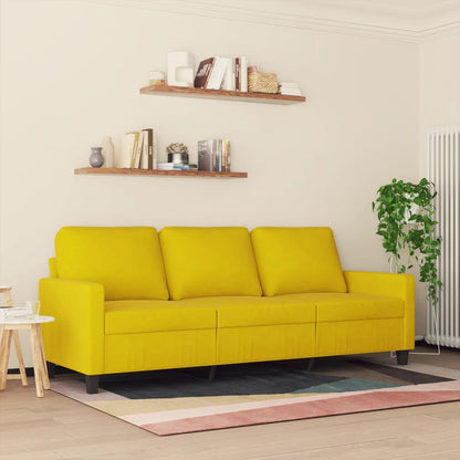 3-Sitzer-Sofa Gelb 180 cm Samt - Pazzar.ch