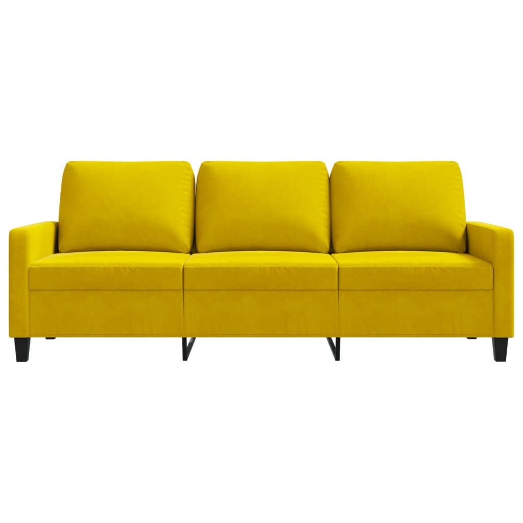 3-Sitzer-Sofa Gelb 180 cm Samt - Pazzar.ch