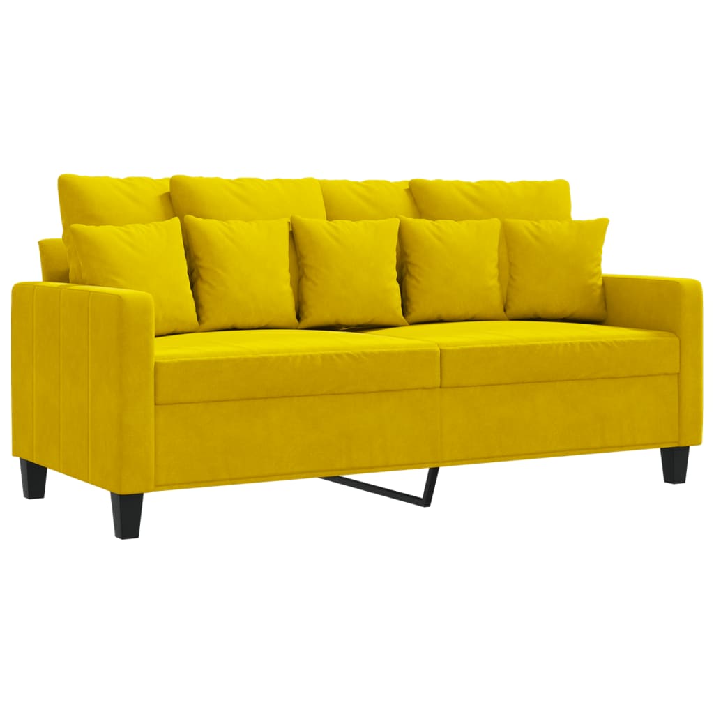 2-Sitzer-Sofa Gelb 140 cm Samt